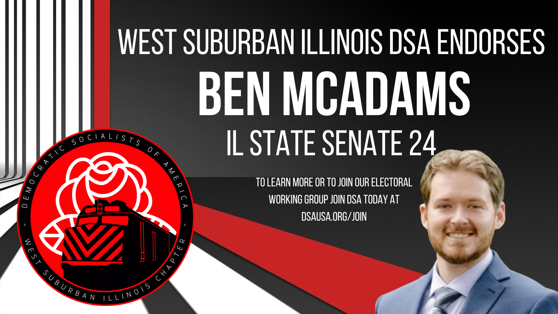 WSIL DSA Endorses Ben McAdams for IL Senate in the 24th