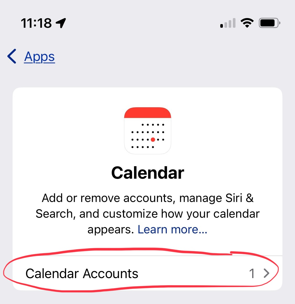 Calendar Accounts