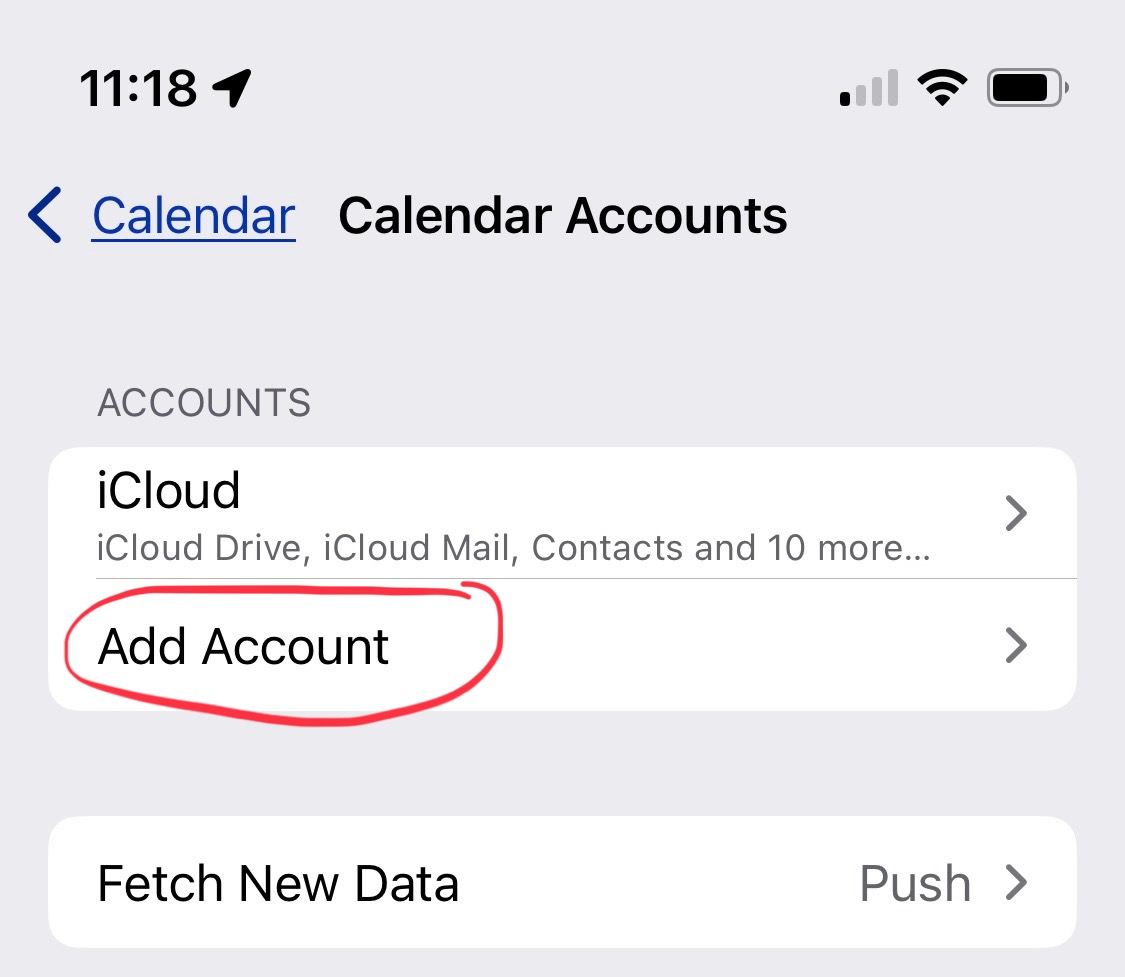Calendar Accounts